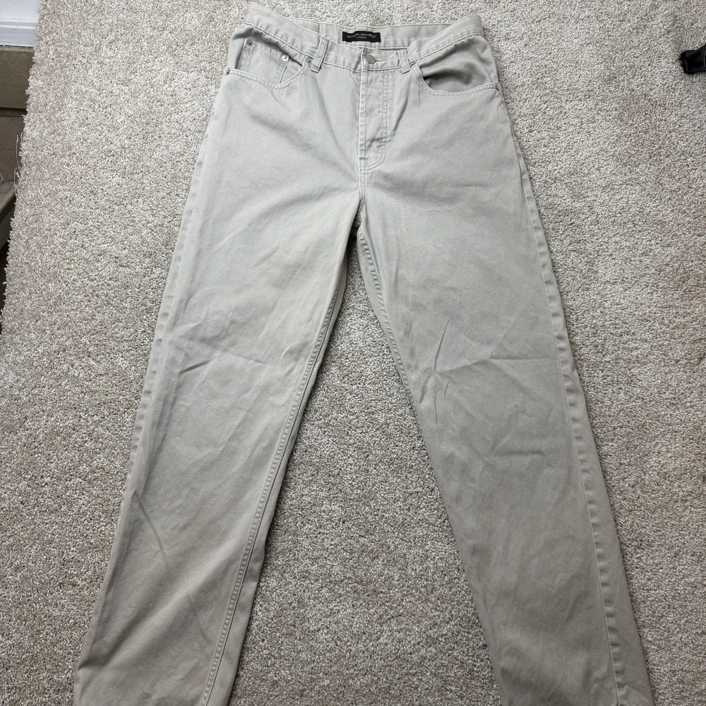Banana Republic Laredo Jeans Mens 32x32 Light Wash Beige Denim Regular Straight